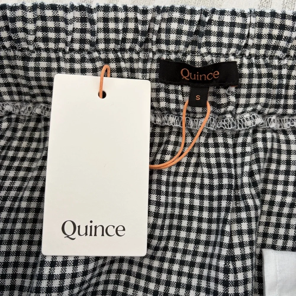Quince 100% European Linen Maxi Skirt Classic Mini Gingham Size Small Coastal - Picture 5 of 8